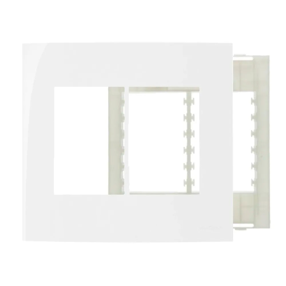 Espelho Placa 6 Posto C/ Suporte 4x4 Tampa Sleek Margirius