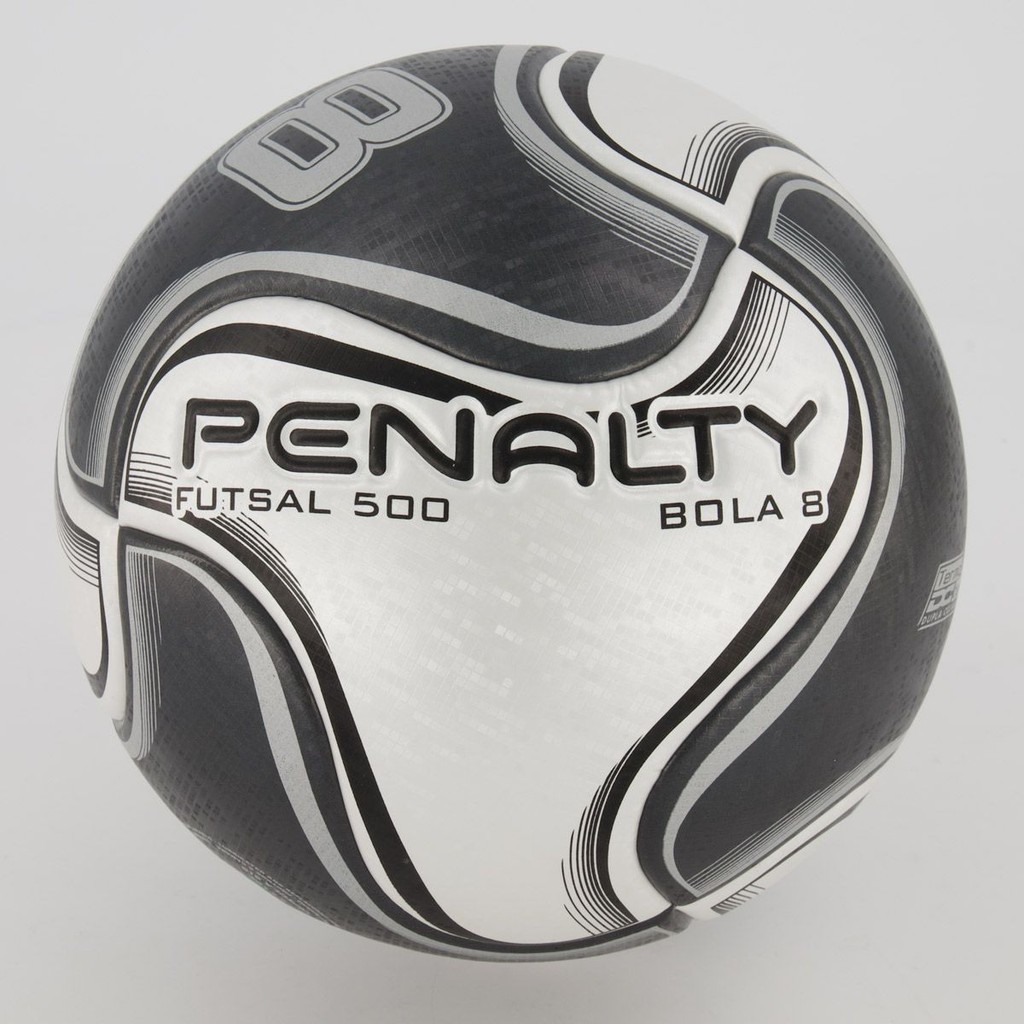 Bola Penalty 8 X Futsal Cinza e Preta - Sports & Outdoors