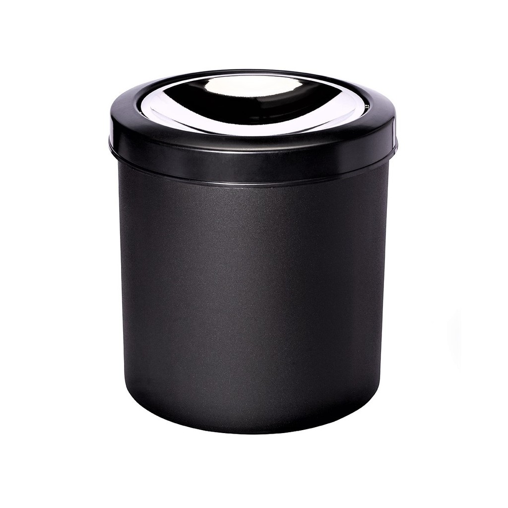 Lixeira Banheiro Tampa Basculante Inox Cesto 5L Escritório em Oferta na Shopee