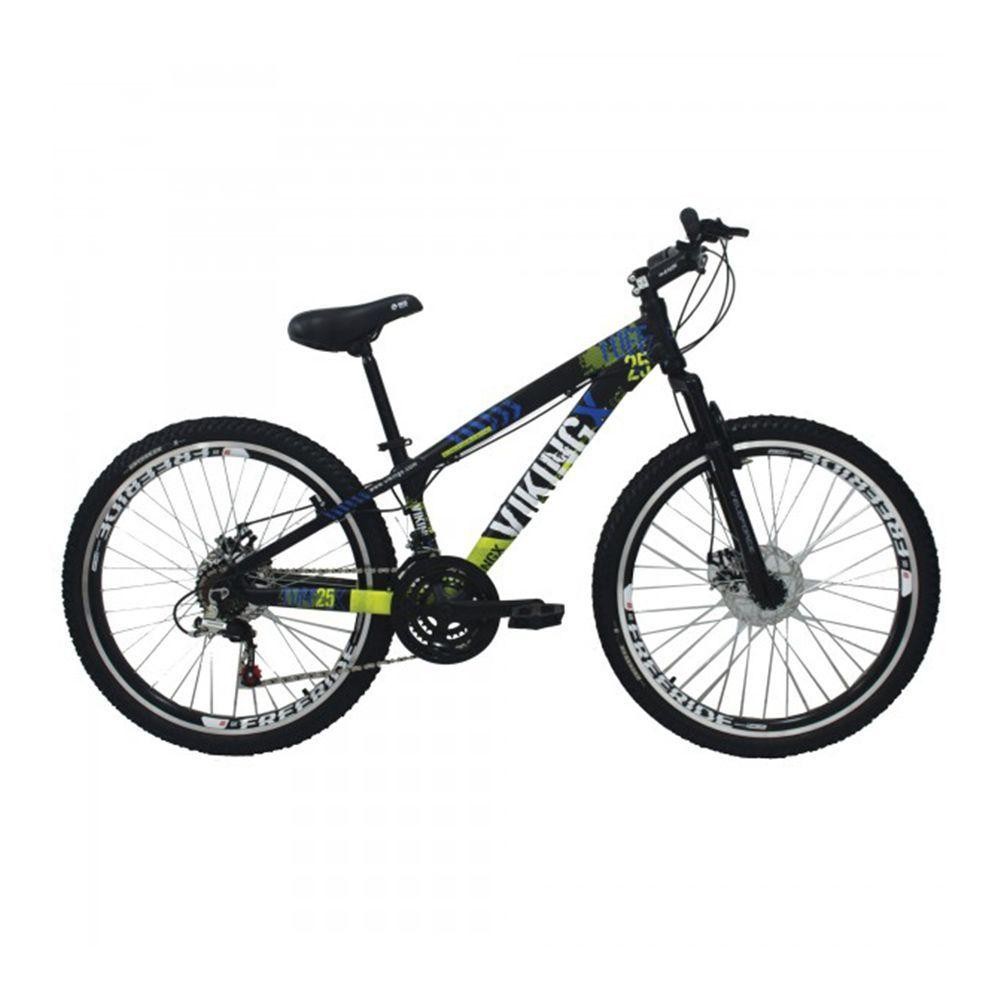 Bicicleta Viking X Tuff 25/30 Freeride Aro 26 Freio A Disco 21 Velocidades Cambios Shimano Preto Amarelo Vikingx em Oferta na Shopee