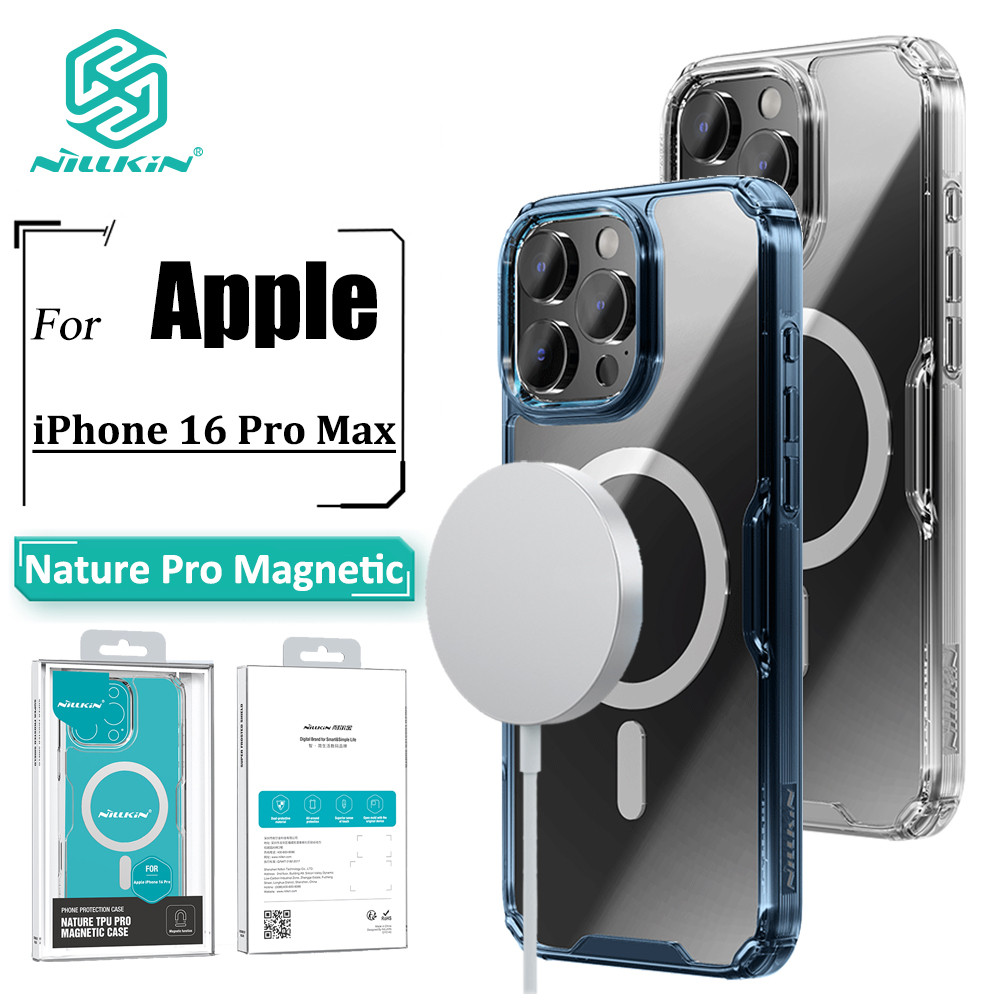 Nillkin Natureza Pro Caso Para iPhone 16 Pro Max Magnético Ultra Fino Luxo Macio TPU Transparente Airbag À Prova De Choq em Oferta na Shopee