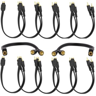 Kit 12 Cabos De Áudio Rca Y 2 Macho Para 1 Fêmea Atacado em Oferta na Shopee