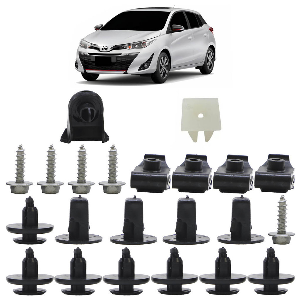 Kit Grampo Presilha Parabarro Dianteiro Yaris 2018 2019 23 Peças - Spare Parts and Accessories for Vehicles
