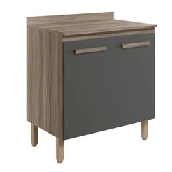 Balcão Intenza com tampo 80 cm e 2 Portas