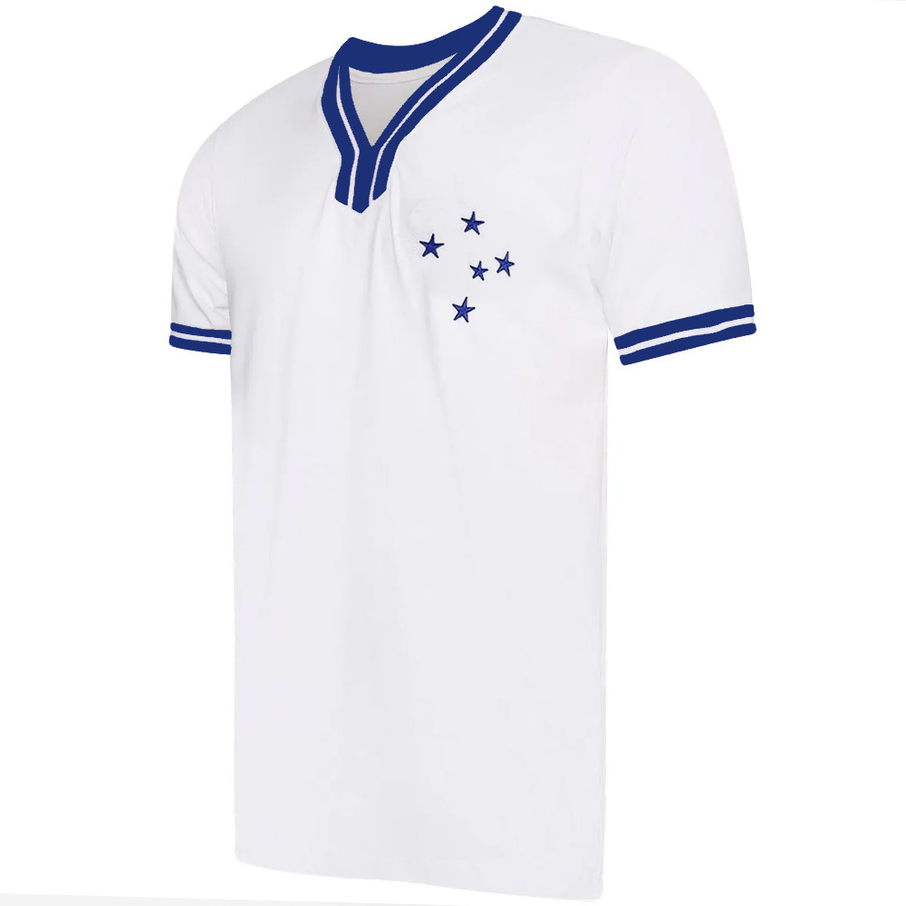 Camisa Cruzeiro Retrô Vintage Branca Oficial em Oferta na Shopee