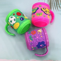 Copo Caneca Infantil Resistente Colorido