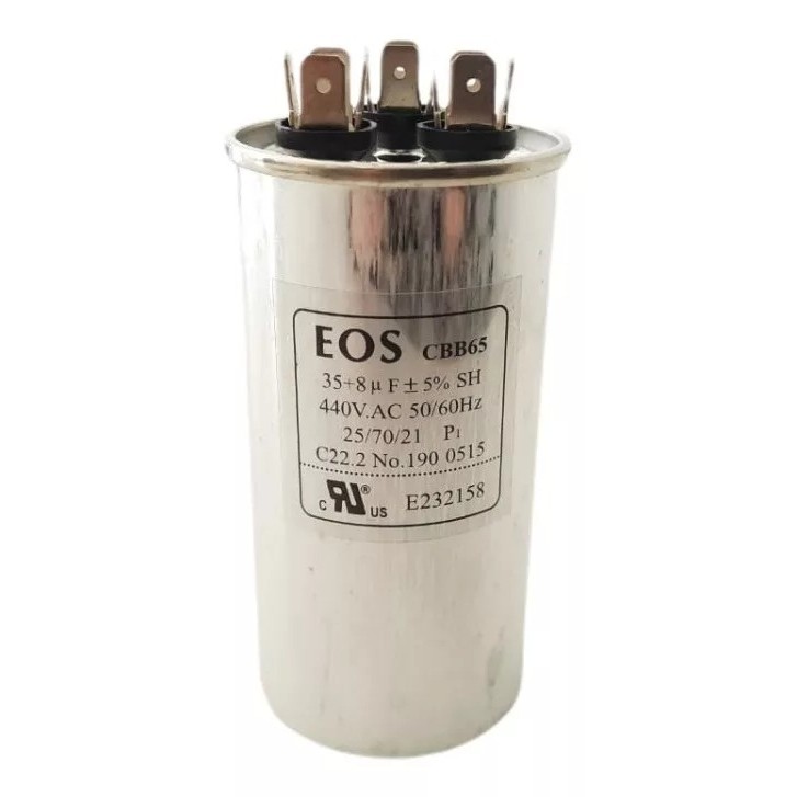 CAPACITOR 35+8µF 440V PARA AR CONDICIONADO EOS CBB65