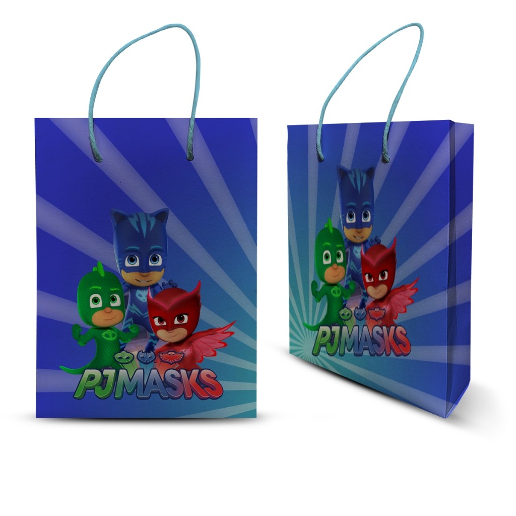 10 SACOLINHAS SURPRESA TEMA PJ MASK PERSONALIZADAS LEMBRANCINHAS PARA FESTA