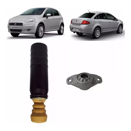 Kit Batente Coxim Amortecedor Linea Punto Idea Grand Siena