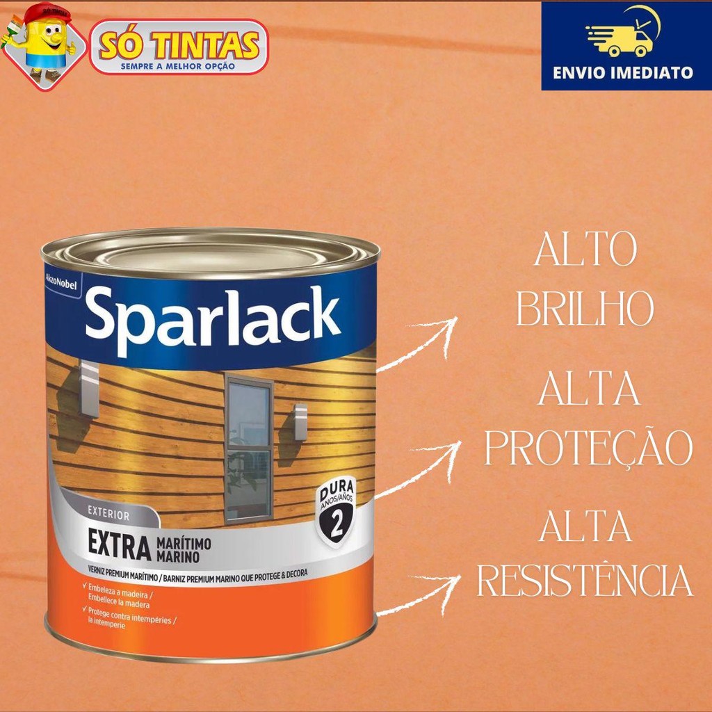 Verniz Marítimo Base Solvente Fosco Incolor 900ml Protege e Decora - Sparlack