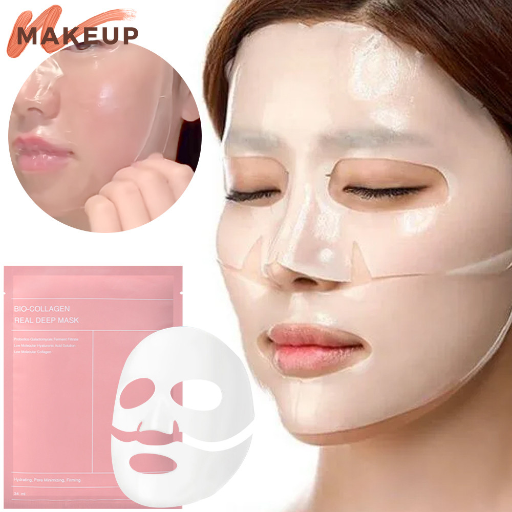 Máscara Nutritiva Reafirmante Noturna-De Gel Dividida Iluminadora Facial De Biocolágeno 1/5 Unidades-Hidratação Profunda