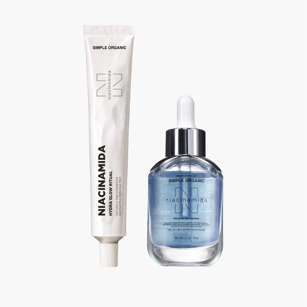 Kit Hydra Glow Ritual Niacinamida + Solução Niacinamida Simple Organic em Oferta na Shopee