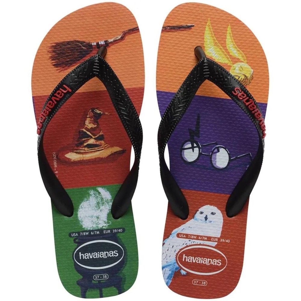 Chinelo Havaianas Harry Potter Fc - Preto e Vermelho