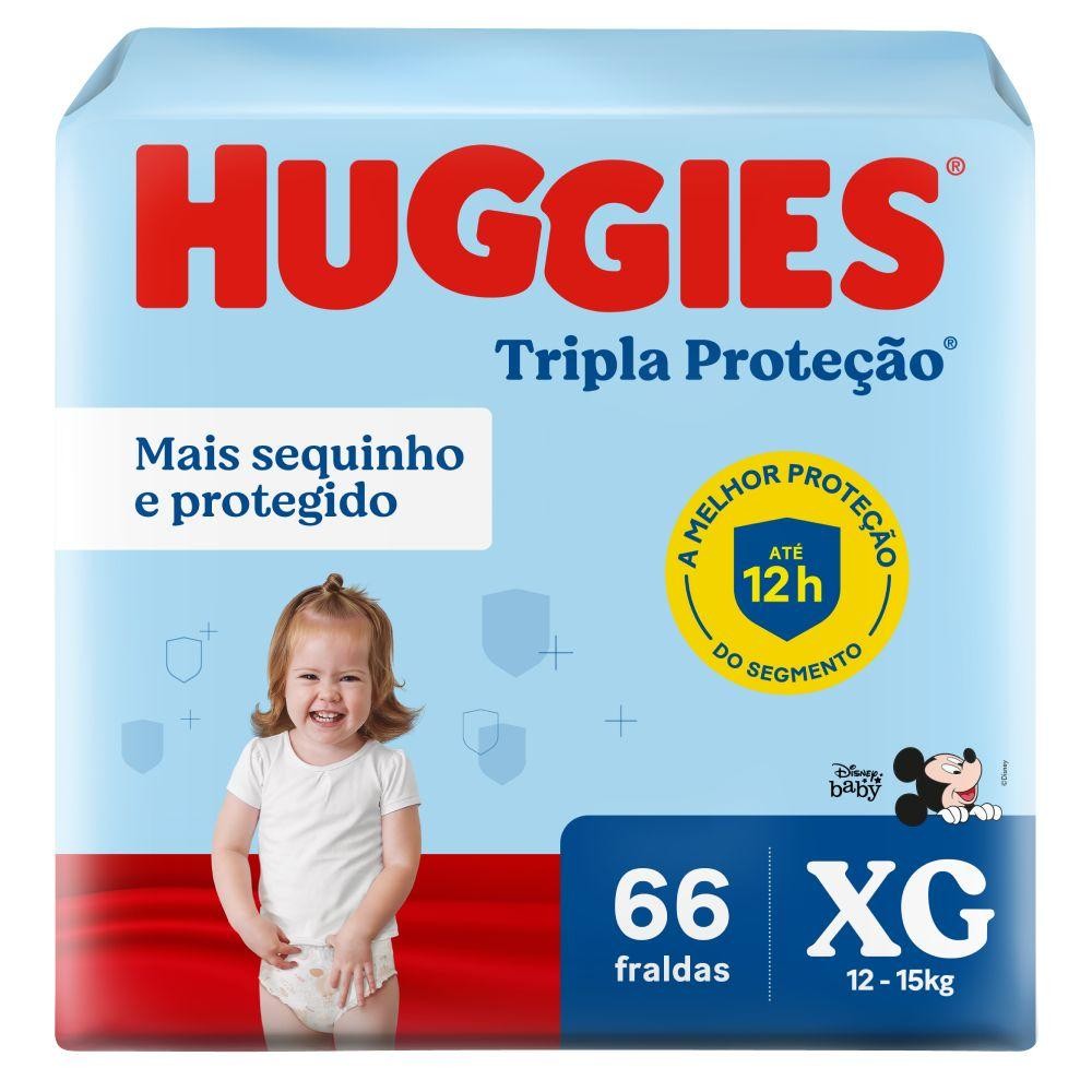 Fralda Huggies Tripla Proteção Xg 66Un Hiperespecial em Oferta na Shopee