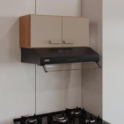 Armário Aéreo Modulado Para Geladeira Fidelitá Mariana 70cm 2 Portas Freijó/Camurça