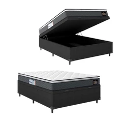 Cama Box Baú Casal Espuma D33 Pillow 138x188x60cm