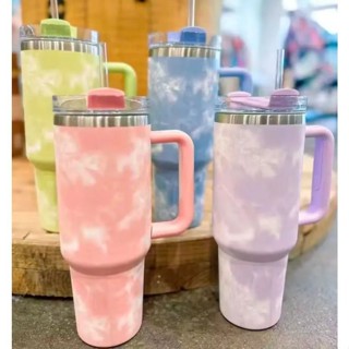 Copo Térmico Aço Inox 1200 Ml Com Alça e canudo personalizados nuvens e cores em Oferta na Shopee