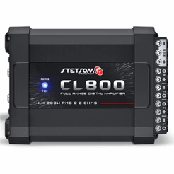 Módulo Stetsom Cl800 Amplificador Stereo Full Range 800w Rms Em 2 Ohms Dissipação Térmica 4 Canais