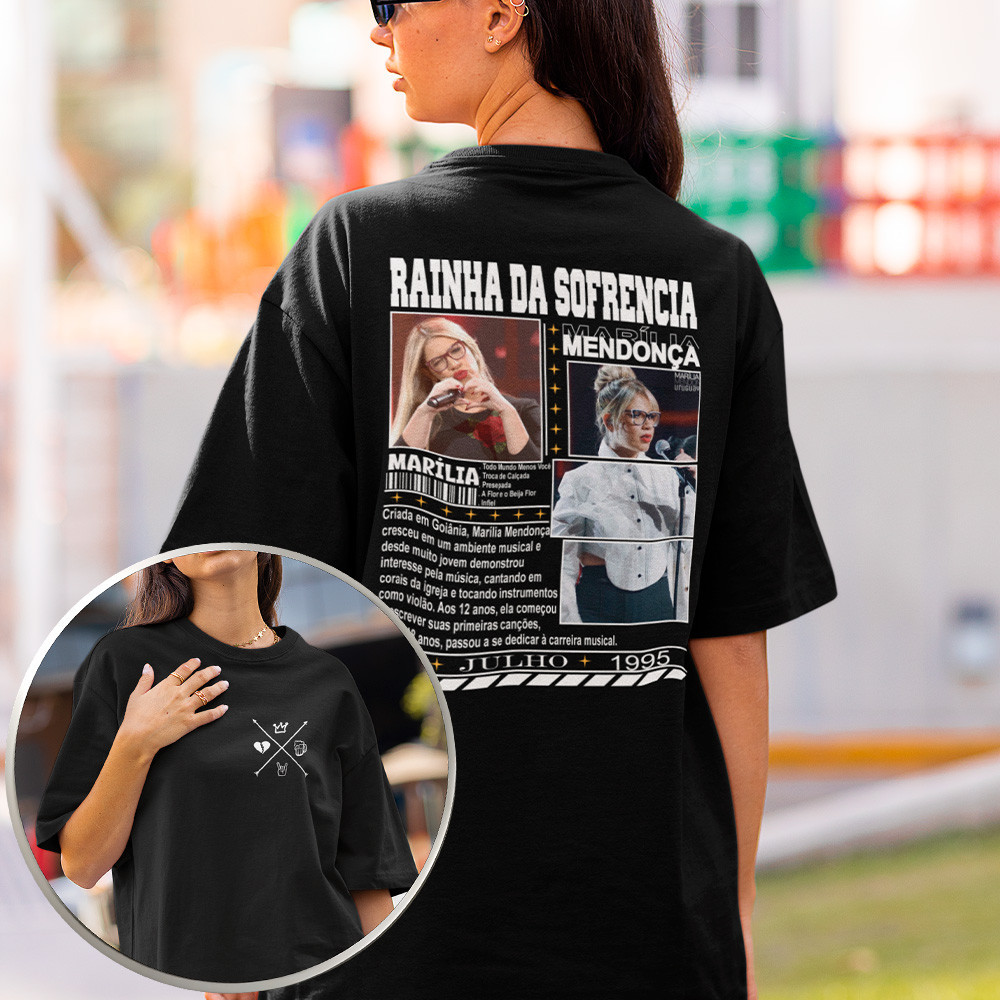 Camiseta Marília Mendonça Cantora Biografia Camisa Unissex Exclusiva Algodão 30.1 Qualidade Premium em Oferta na Shopee