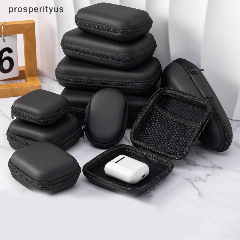 [prosperityus] Portátil 3C Rígido Digital Gadgets Armazenamento Bolsa Couro Artificial Carregador De Fone De Ouvido Caso