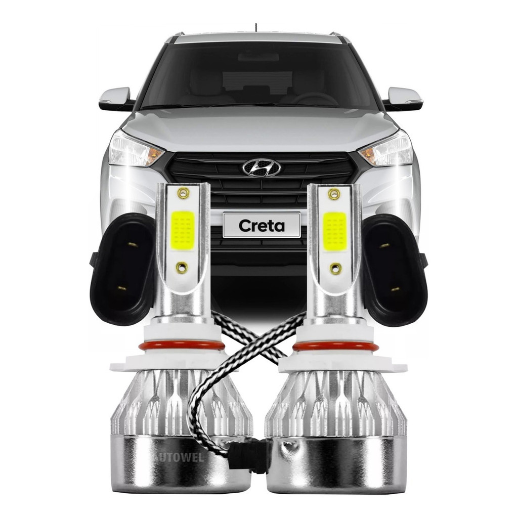 Lâmpadas Super Led Creta Ix35 Tucson 2018 À 2021 Farol Milha