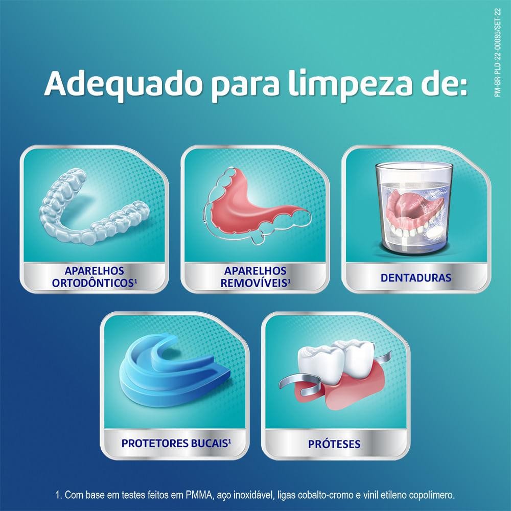 Detalhes do LIMPADOR DE DENTATURA E APARELHOS REMOVÍVEIS COREGA TABS COM 6 PASTILHAS  EFERVESCENTES 3 MINUTOS