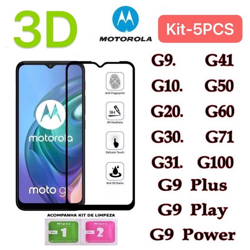 Película De Vidro 3D Para MOTO G9 G9PLUS G9PLAY G9POWER G10 G20 G30 G50 G60 G100 G31 G41 G51 G71