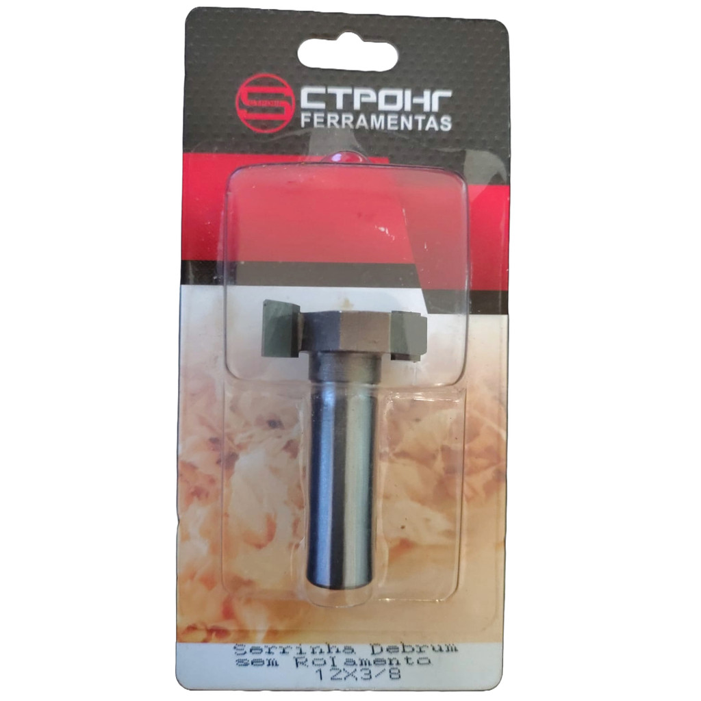 Fresa T Serrinha Debrum 12mm X 3/8 ( 9.5mm ) para encaixes e fundo de gravetas