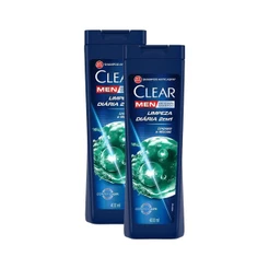 Kit 2 Shampoos Clear Men Anticaspa Limpeza Diária 2 Em 1 400ml