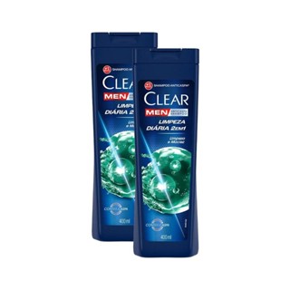 Kit 2 Shampoos Clear Men Anticaspa Limpeza Diária 2 Em 1 400 ml em Oferta na Shopee