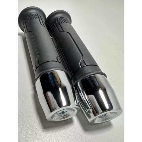 Kit Manopla Punho Vazada + Par Peso Pesinho de Guidão PCX Polido Universal com parafusos em Oferta na Shopee