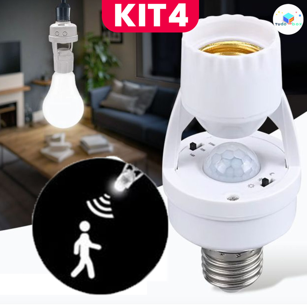 360 ° Sensor De Presença De Soquete Lâmpada Infravermelha Movimento Branco Interno Casa Noth