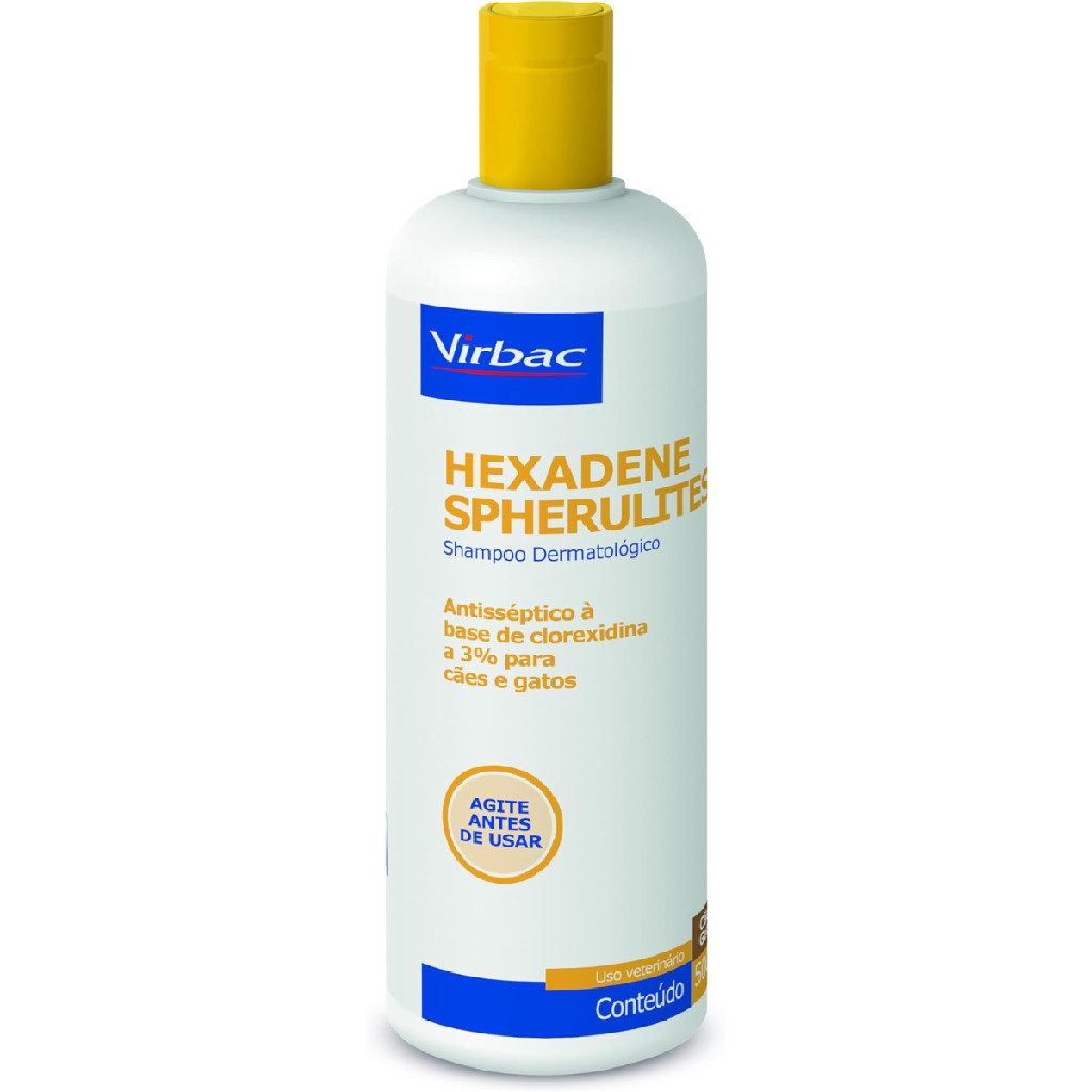 Hexadene Sphrerulites 500Ml Shampoo Antiséptico Cães e Gatos