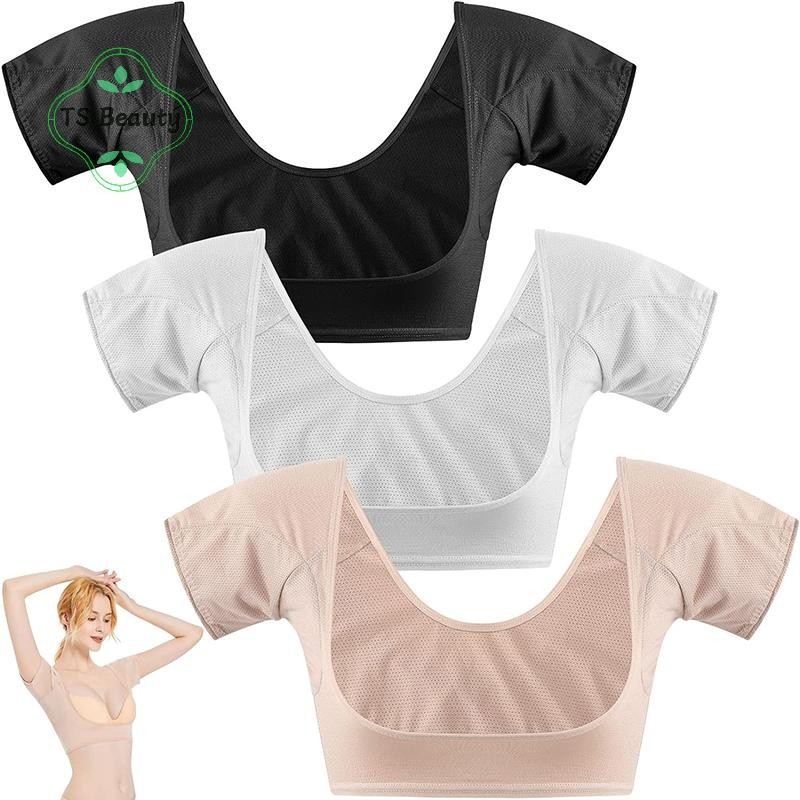 TS Moda Camiseta Forma Almofadas De Suor Lavável Axila Reutilizáveis Axilas Perfume Absorvente Guardas Desodorante Para 