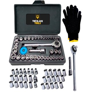 Kit Jogo Catraca Reversível Pito Soquete Ferramentas Brinde 40 Peças Maleta em Oferta na Shopee