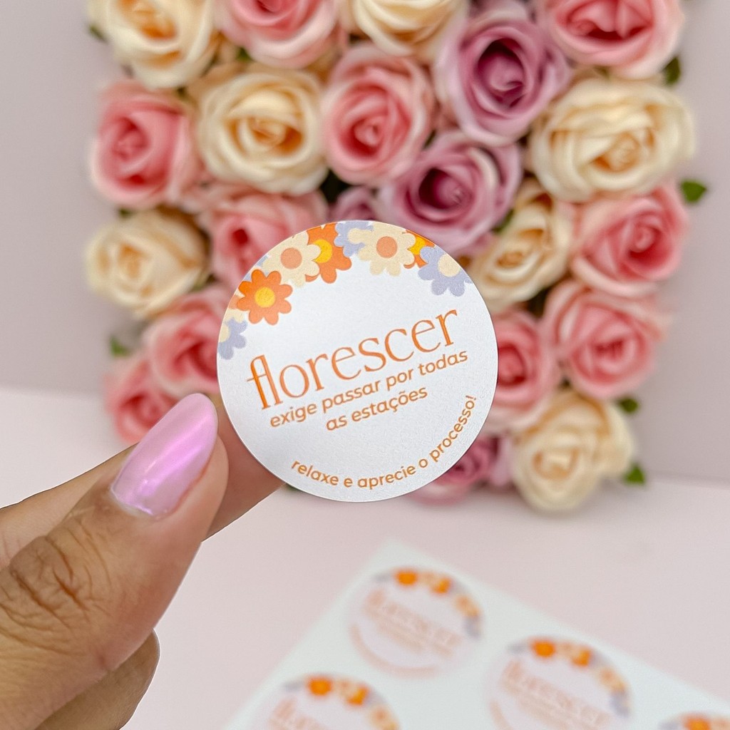 Adesivo "Florescer" - Coleção Dia das Mulheres em Oferta na Shopee