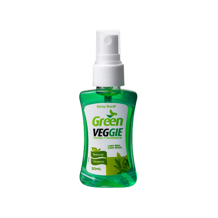 Spray Bucal Vegano Refrescante Menta + Melaleuca 30ml - Green em Oferta na Shopee
