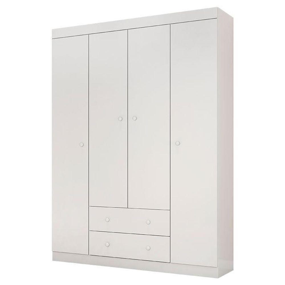 Guarda Roupa Infantil Helena cor presente Branco Brilho - Phoenix