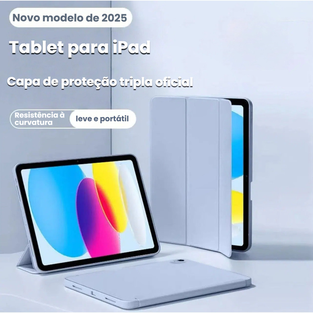 Case Capa para iPad 7/8/9/10,Air m2/m3,air 4/5/6/7 com Slot Seguro para Caneta +