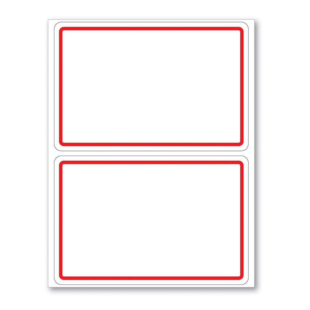 Etiqueta escolar sem pauta e tarja vermelha OP5380 com 10 unidades Pimaco em Oferta na Shopee