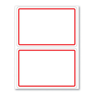 Etiqueta escolar sem pauta e tarja vermelha OP5380 com 10 unidades Pimaco em Oferta na Shopee