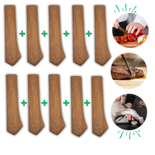 Kit 10 Cabos de Madeira para Faca de Cozinha Facão, 13 cm - Cozinha/Ar livre/Pesca/Cotidiano em Oferta na Shopee
