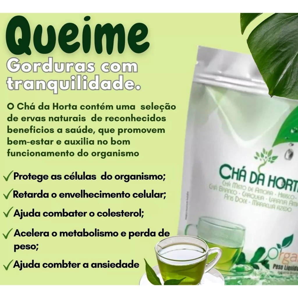 Chá da Horta Sachê Grande 7 Ervas Selecionadas para Bem‑Estar e Desincha e Detox Natural