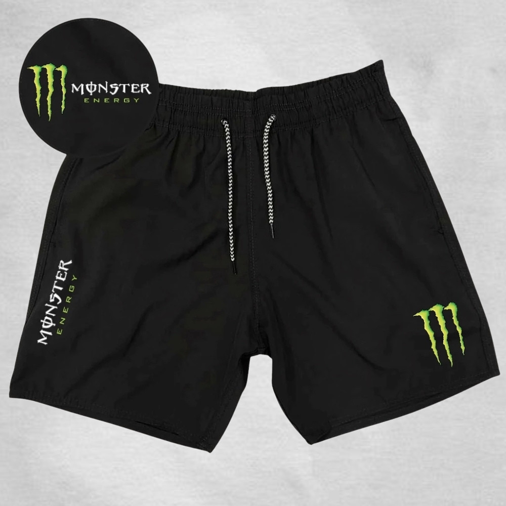Bermuda Masculino Elastano Modelo Academia - Mo_nster 02 - Esportivo Ideal para lazer corridas e esportes Promoção