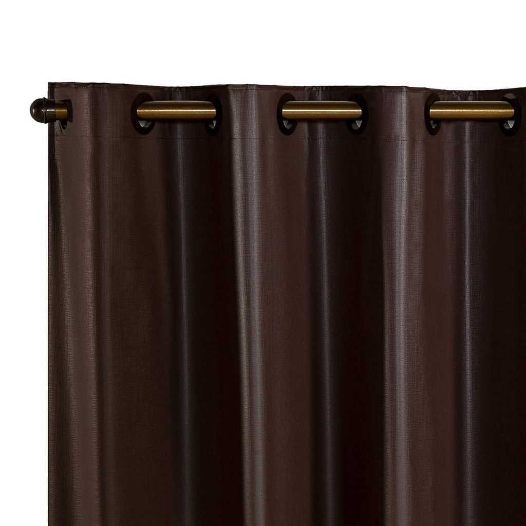 Cortina Blackout PVC 2,80x1,60m Avelã Sala Quarto Janela Ilhós 100% PVC Bloqueio Total Luz Privacidade Varão 2m