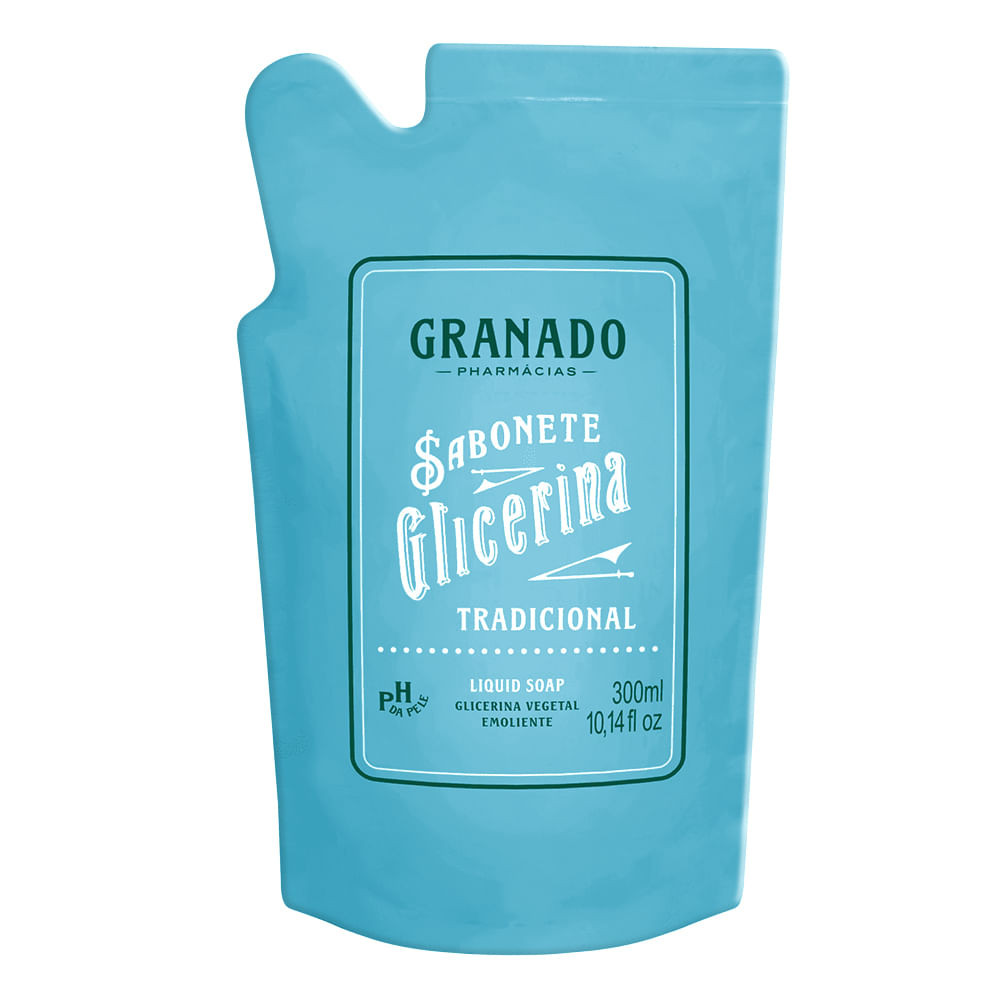 Sabonete Líquido Granado Glicerina Tradicional Refil 300ml - Beauty