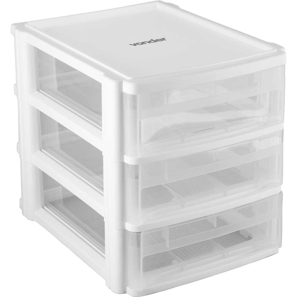 Organizador Plástico 3 Gavetas OPV0271 Vonder