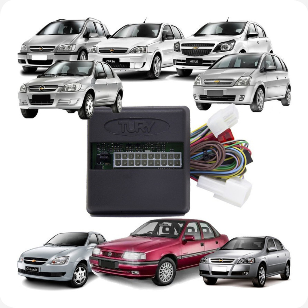 Módulo de Automação Vidro Tury PRO 2K Chevrolet Volkswagen Subida/Descida Automática Temporizado
