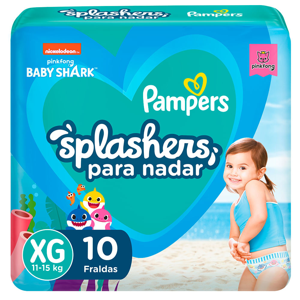 Fralda Descartável Pampers Splashers Piscina XG 10 Unidades - Mom & Baby