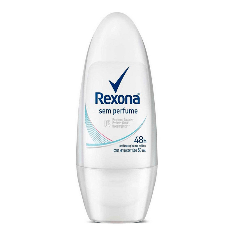 Desodorante Roll On Rexona Sem Perfume 50ml - Beauty